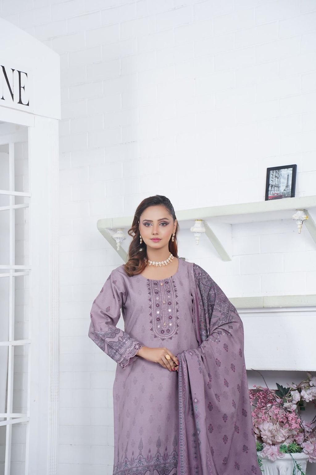 Crimson Embroidered Pret