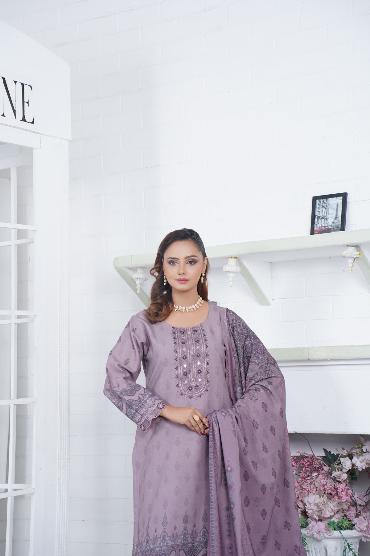 Crimson Embroidered Pret