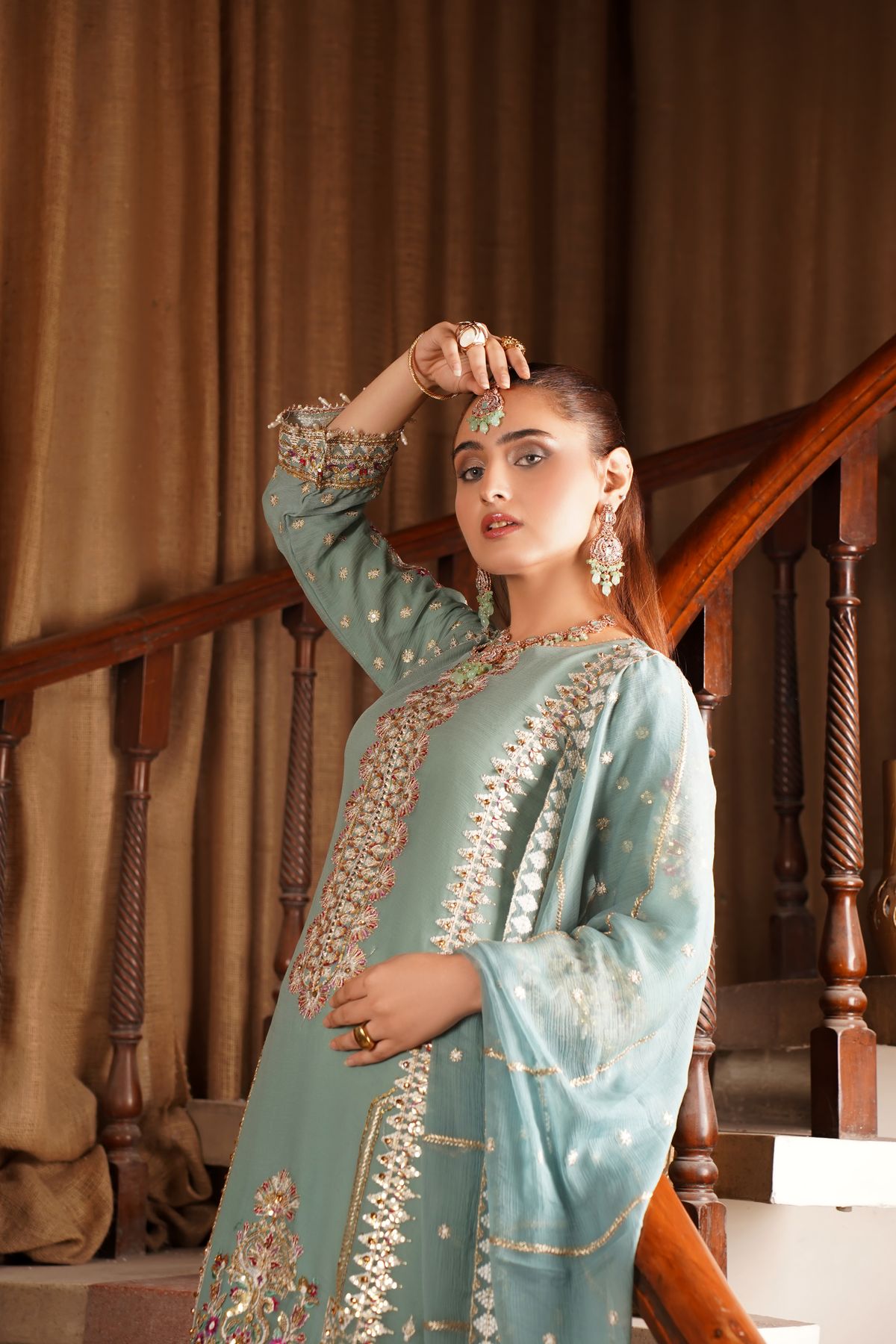 Olive Green Kurta Set