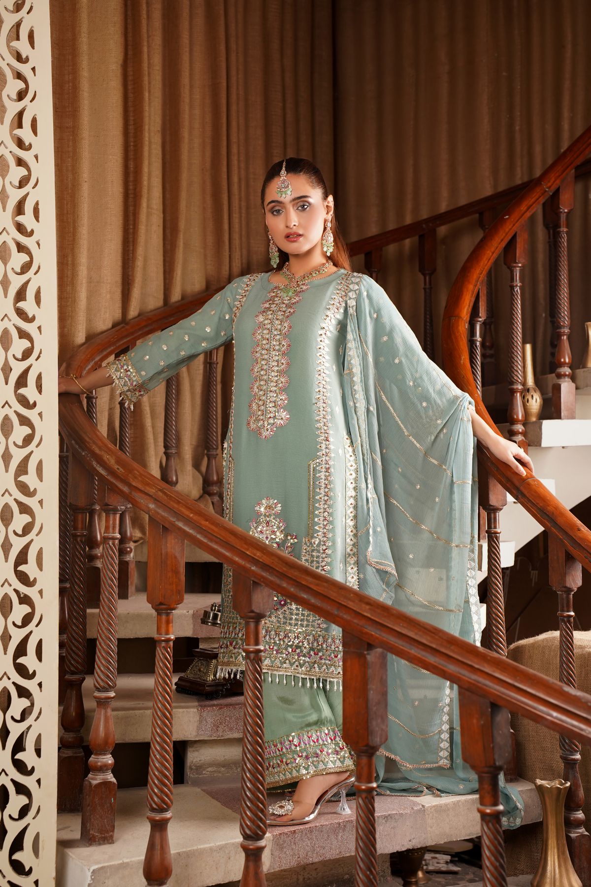 Olive Green Kurta Set